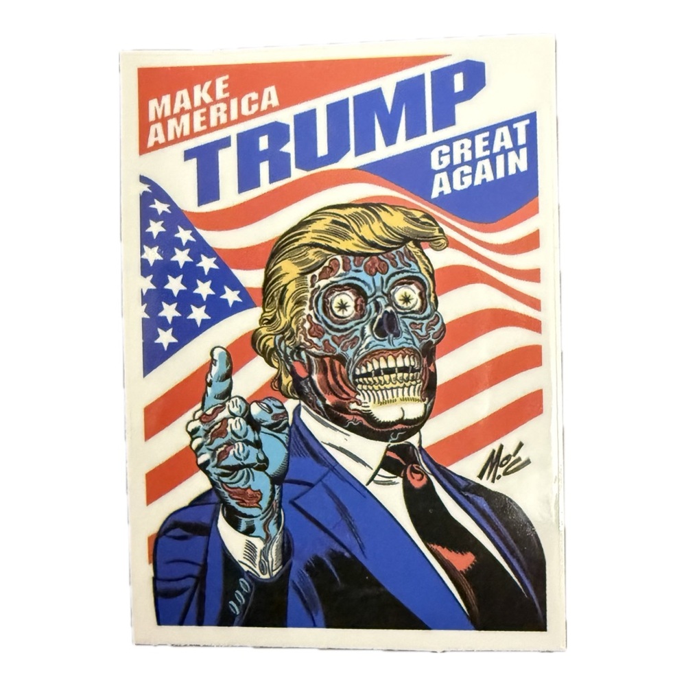 Urban Skateboarding Sticker Funny Trump MAGA Sticker